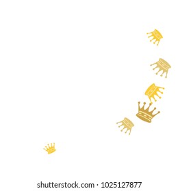 Elegant vector background with colored crowns. Simple gentle template for the card, invitation, printing. Fashionable decoration with beautiful crowns.
