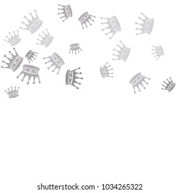 Elegant vector background with colored crowns. Simple gentle template for the card, invitation, printing. Fashionable decoration with beautiful crowns.
