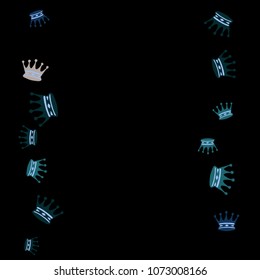 Elegant vector background with colored crowns. Simple gentle template for the card, invitation, printing. Fashionable decoration with beautiful crowns.
