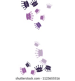 Elegant vector background with colored crowns. Simple gentle template for the card, invitation, printing. Fashionable decoration with beautiful crowns.
