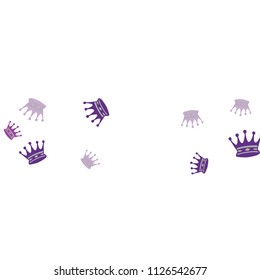 Elegant vector background with colored crowns. Simple gentle template for the card, invitation, printing. Fashionable decoration with beautiful crowns.
