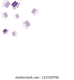 Elegant vector background with colored crowns. Simple gentle template for the card, invitation, printing. Fashionable decoration with beautiful crowns.
