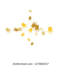 Elegant vector background with colored crowns. Simple gentle template for the card, invitation, printing. Fashionable decoration with beautiful crowns.
