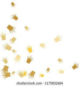 Elegant vector background with colored crowns. Simple gentle template for the card, invitation, printing. Fashionable decoration with beautiful crowns.
