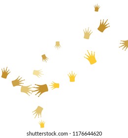 Elegant vector background with colored crowns. Simple gentle template for the card, invitation, printing. Fashionable decoration with beautiful crowns.
