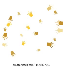 Elegant vector background with colored crowns. Simple gentle template for the card, invitation, printing. Fashionable decoration with beautiful crowns.

