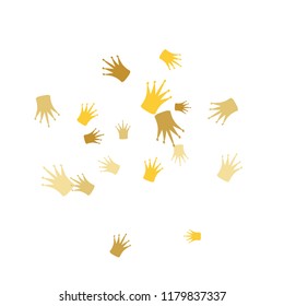 Elegant vector background with colored crowns. Simple gentle template for the card, invitation, printing. Fashionable decoration with beautiful crowns.
