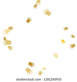 Elegant vector background with colored crowns. Simple gentle template for the card, invitation, printing. Fashionable decoration with beautiful crowns.
