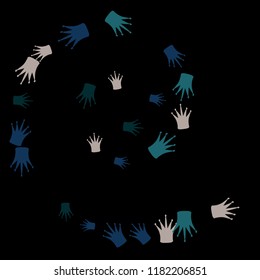 Elegant vector background with colored crowns. Simple gentle template for the card, invitation, printing. Fashionable decoration with beautiful crowns.
