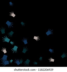 Elegant vector background with colored crowns. Simple gentle template for the card, invitation, printing. Fashionable decoration with beautiful crowns.
