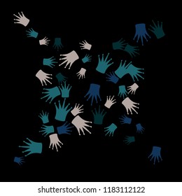 Elegant vector background with colored crowns. Simple gentle template for the card, invitation, printing. Fashionable decoration with beautiful crowns.
