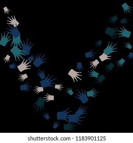 Elegant vector background with colored crowns. Simple gentle template for the card, invitation, printing. Fashionable decoration with beautiful crowns.
