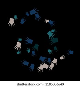 Elegant vector background with colored crowns. Simple gentle template for the card, invitation, printing. Fashionable decoration with beautiful crowns.
