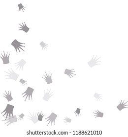 Elegant vector background with colored crowns. Simple gentle template for the card, invitation, printing. Fashionable decoration with beautiful crowns.
