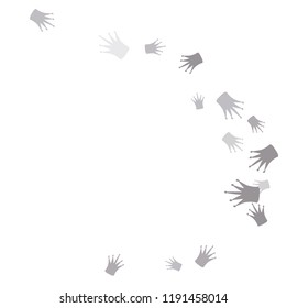 Elegant vector background with colored crowns. Simple gentle template for the card, invitation, printing. Fashionable decoration with beautiful crowns.
