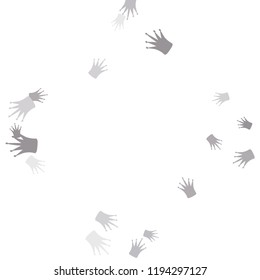 Elegant vector background with colored crowns. Simple gentle template for the card, invitation, printing. Fashionable decoration with beautiful crowns.
