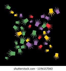 Elegant vector background with colored crowns. Simple gentle template for the card, invitation, printing. Fashionable decoration with beautiful crowns.
