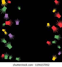 Elegant vector background with colored crowns. Simple gentle template for the card, invitation, printing. Fashionable decoration with beautiful crowns.
