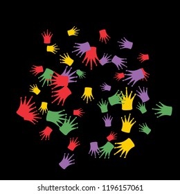 Elegant vector background with colored crowns. Simple gentle template for the card, invitation, printing. Fashionable decoration with beautiful crowns.
