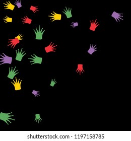 Elegant vector background with colored crowns. Simple gentle template for the card, invitation, printing. Fashionable decoration with beautiful crowns.
