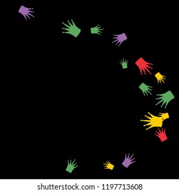 Elegant vector background with colored crowns. Simple gentle template for the card, invitation, printing. Fashionable decoration with beautiful crowns.

