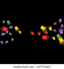 Elegant vector background with colored crowns. Simple gentle template for the card, invitation, printing. Fashionable decoration with beautiful crowns.
