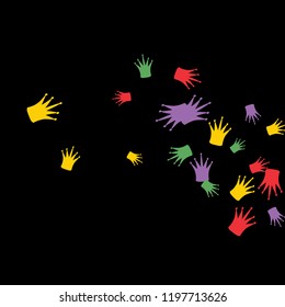 Elegant vector background with colored crowns. Simple gentle template for the card, invitation, printing. Fashionable decoration with beautiful crowns.
