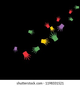Elegant vector background with colored crowns. Simple gentle template for the card, invitation, printing. Fashionable decoration with beautiful crowns.

