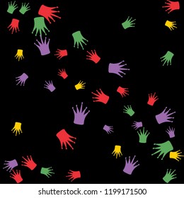 Elegant vector background with colored crowns. Simple gentle template for the card, invitation, printing. Fashionable decoration with beautiful crowns.
