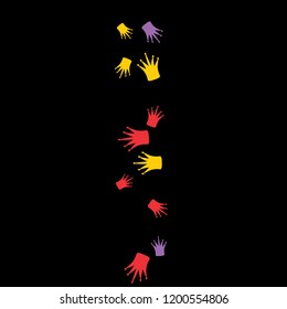 Elegant vector background with colored crowns. Simple gentle template for the card, invitation, printing. Fashionable decoration with beautiful crowns.
