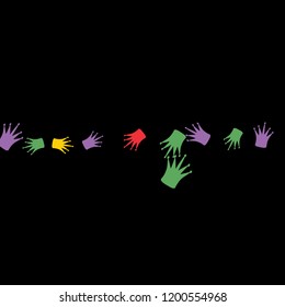 Elegant vector background with colored crowns. Simple gentle template for the card, invitation, printing. Fashionable decoration with beautiful crowns.
