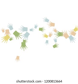Elegant vector background with colored crowns. Simple gentle template for the card, invitation, printing. Fashionable decoration with beautiful crowns.
