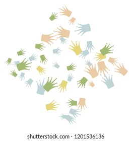 Elegant vector background with colored crowns. Simple gentle template for the card, invitation, printing. Fashionable decoration with beautiful crowns.
