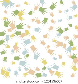 Elegant vector background with colored crowns. Simple gentle template for the card, invitation, printing. Fashionable decoration with beautiful crowns.

