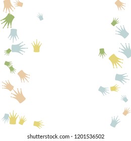 Elegant vector background with colored crowns. Simple gentle template for the card, invitation, printing. Fashionable decoration with beautiful crowns.

