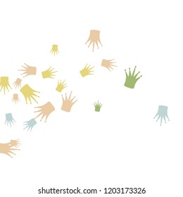 Elegant vector background with colored crowns. Simple gentle template for the card, invitation, printing. Fashionable decoration with beautiful crowns.

