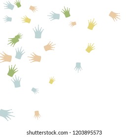 Elegant vector background with colored crowns. Simple gentle template for the card, invitation, printing. Fashionable decoration with beautiful crowns.
