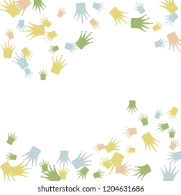 Elegant vector background with colored crowns. Simple gentle template for the card, invitation, printing. Fashionable decoration with beautiful crowns.
