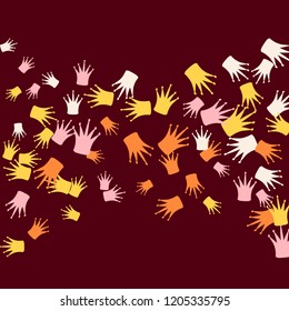 Elegant vector background with colored crowns. Simple gentle template for the card, invitation, printing. Fashionable decoration with beautiful crowns.
