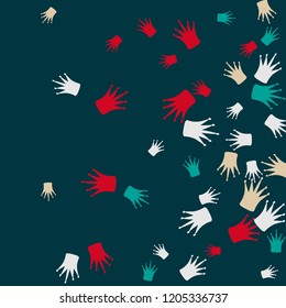 Elegant vector background with colored crowns. Simple gentle template for the card, invitation, printing. Fashionable decoration with beautiful crowns.

