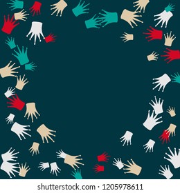 Elegant vector background with colored crowns. Simple gentle template for the card, invitation, printing. Fashionable decoration with beautiful crowns.
