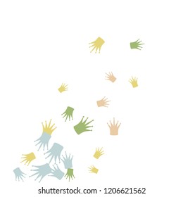 Elegant vector background with colored crowns. Simple gentle template for the card, invitation, printing. Fashionable decoration with beautiful crowns.
