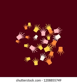 Elegant vector background with colored crowns. Simple gentle template for the card, invitation, printing. Fashionable decoration with beautiful crowns.
