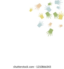 Elegant vector background with colored crowns. Simple gentle template for the card, invitation, printing. Fashionable decoration with beautiful crowns.
