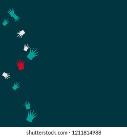 Elegant vector background with colored crowns. Simple gentle template for the card, invitation, printing. Fashionable decoration with beautiful crowns.
