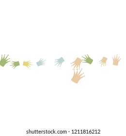 Elegant vector background with colored crowns. Simple gentle template for the card, invitation, printing. Fashionable decoration with beautiful crowns.
