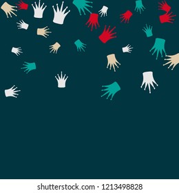 Elegant vector background with colored crowns. Simple gentle template for the card, invitation, printing. Fashionable decoration with beautiful crowns.
