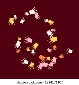 Elegant vector background with colored crowns. Simple gentle template for the card, invitation, printing. Fashionable decoration with beautiful crowns.
