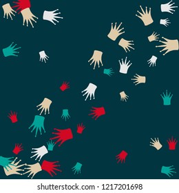 Elegant vector background with colored crowns. Simple gentle template for the card, invitation, printing. Fashionable decoration with beautiful crowns.

