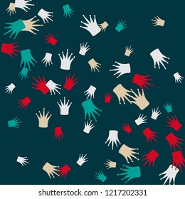 Elegant vector background with colored crowns. Simple gentle template for the card, invitation, printing. Fashionable decoration with beautiful crowns.
